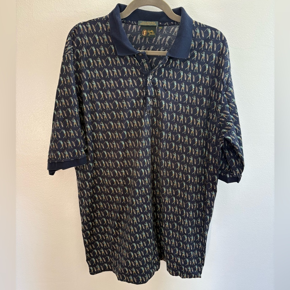 Bobby Jones Blue Golfer Polo Golf Shirt XXL